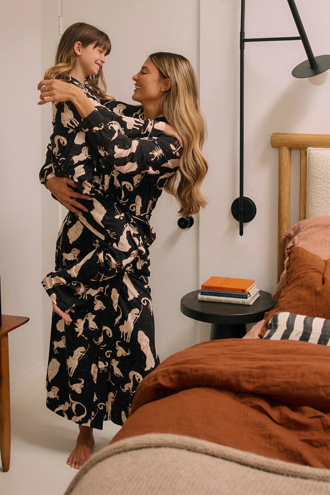 Skyler Banded Long Robe | Zodiac