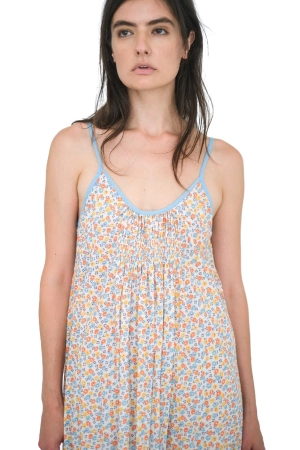 Sleeveless Gown with Shirring,  Avalina