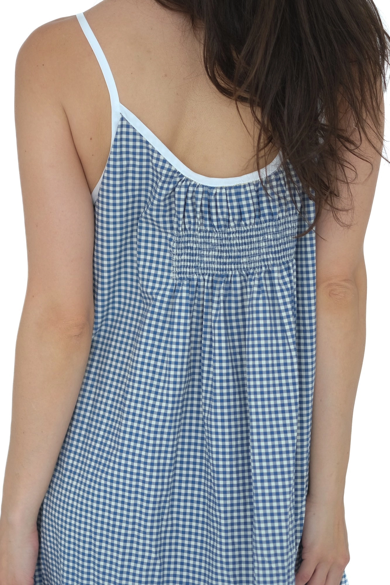 Sleeveless Gown with Shirring, Fenella