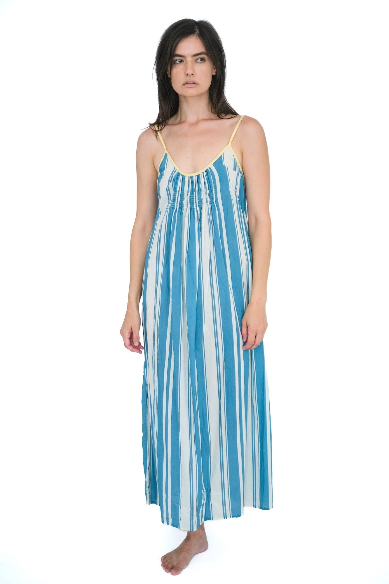 Sleeveless Gown with Shirring,  Hayden