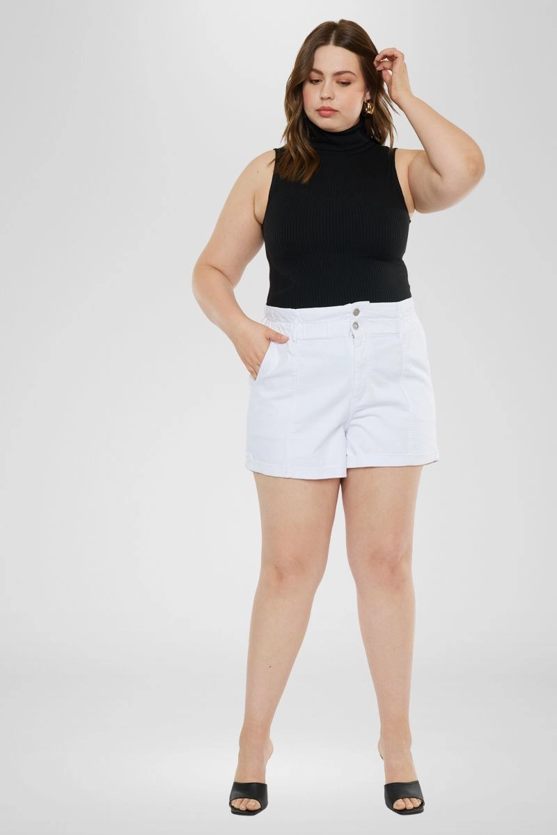 Soledad High Rise Paperbag Shorts (Plus Size)