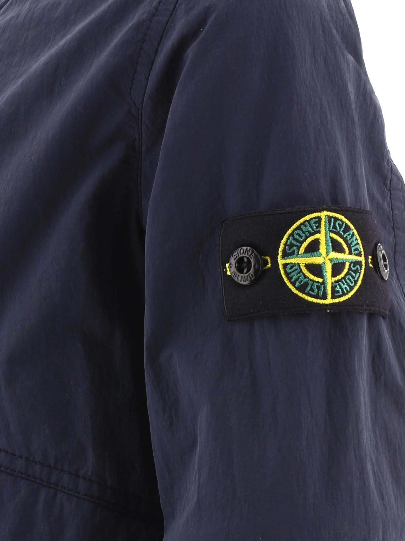 Stone Island Junior Logo Patch Zip-Up Bomber Jacket