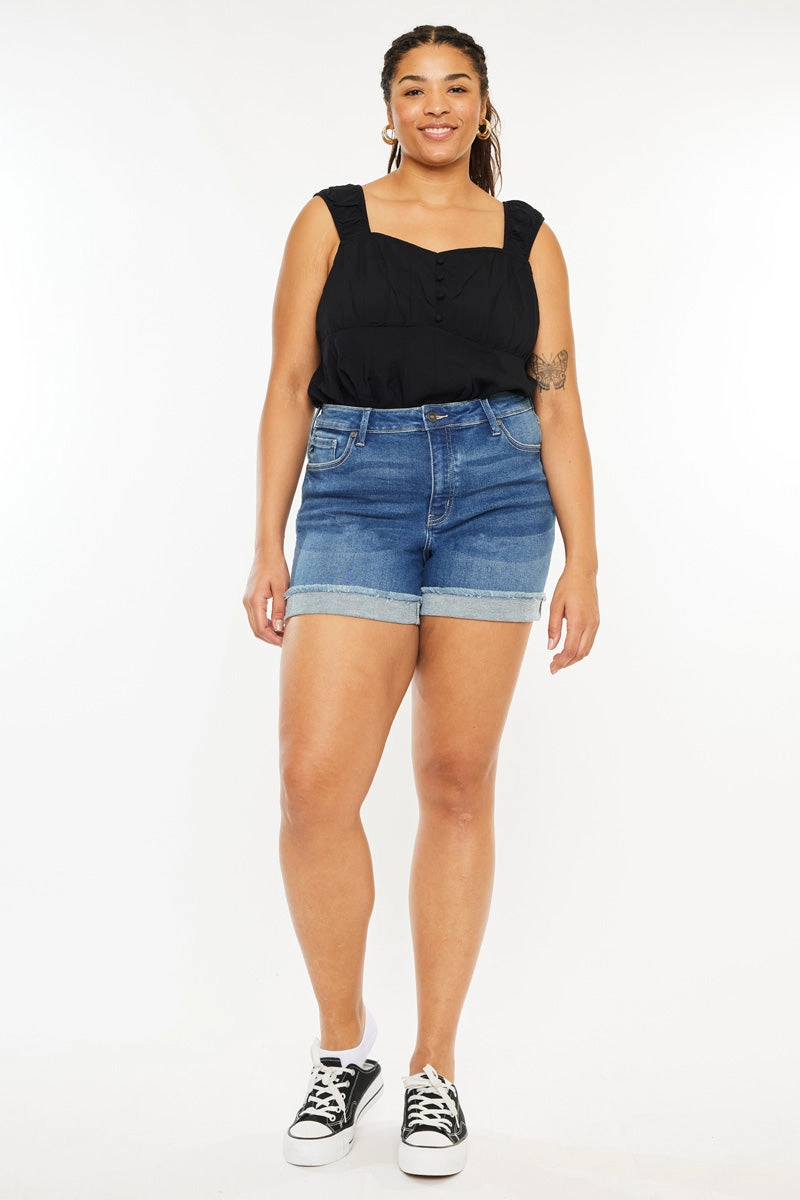 Sunny High Rise Shorts (Plus Size)