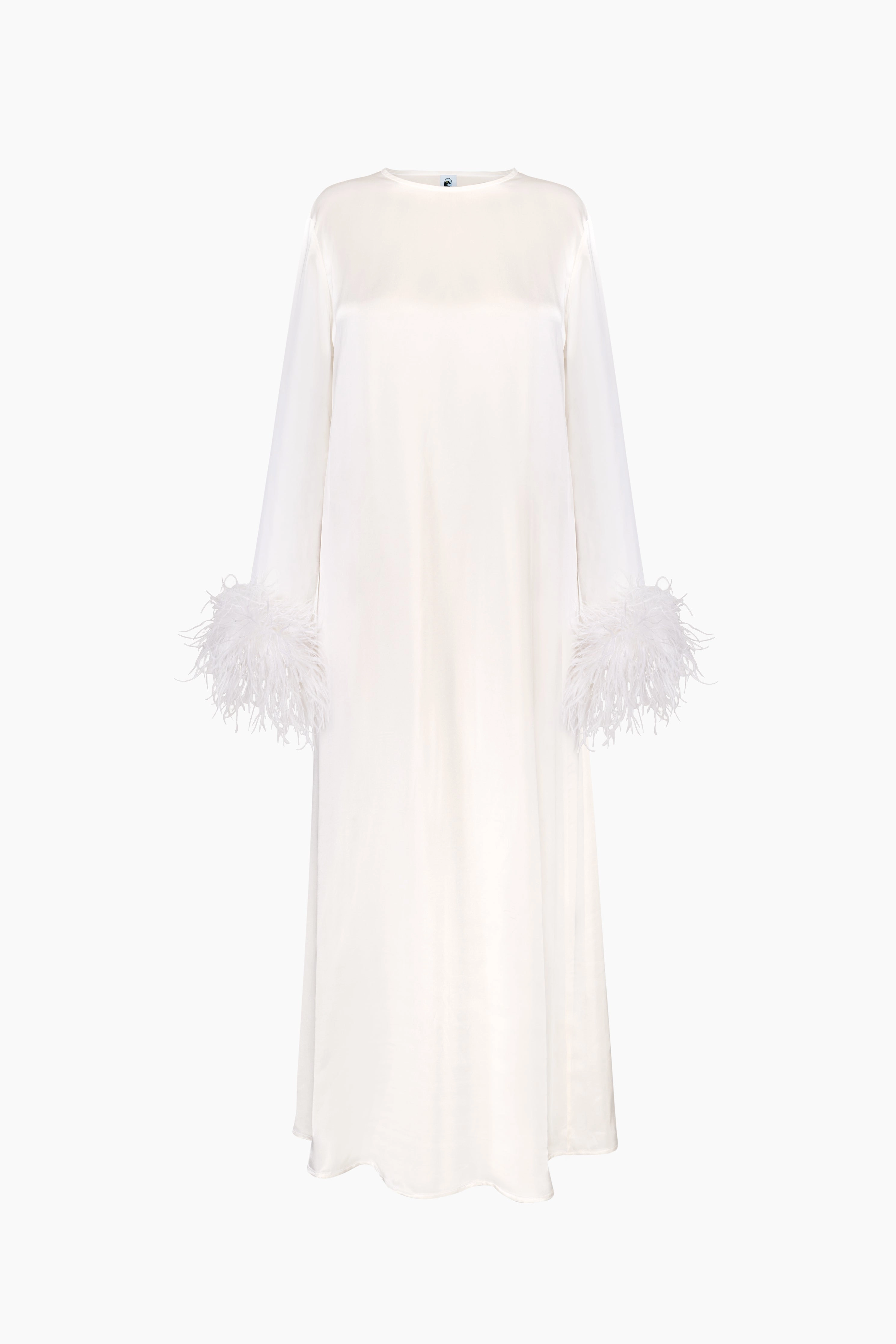 Suzi Maxi Dress With Detachable Feathers in White