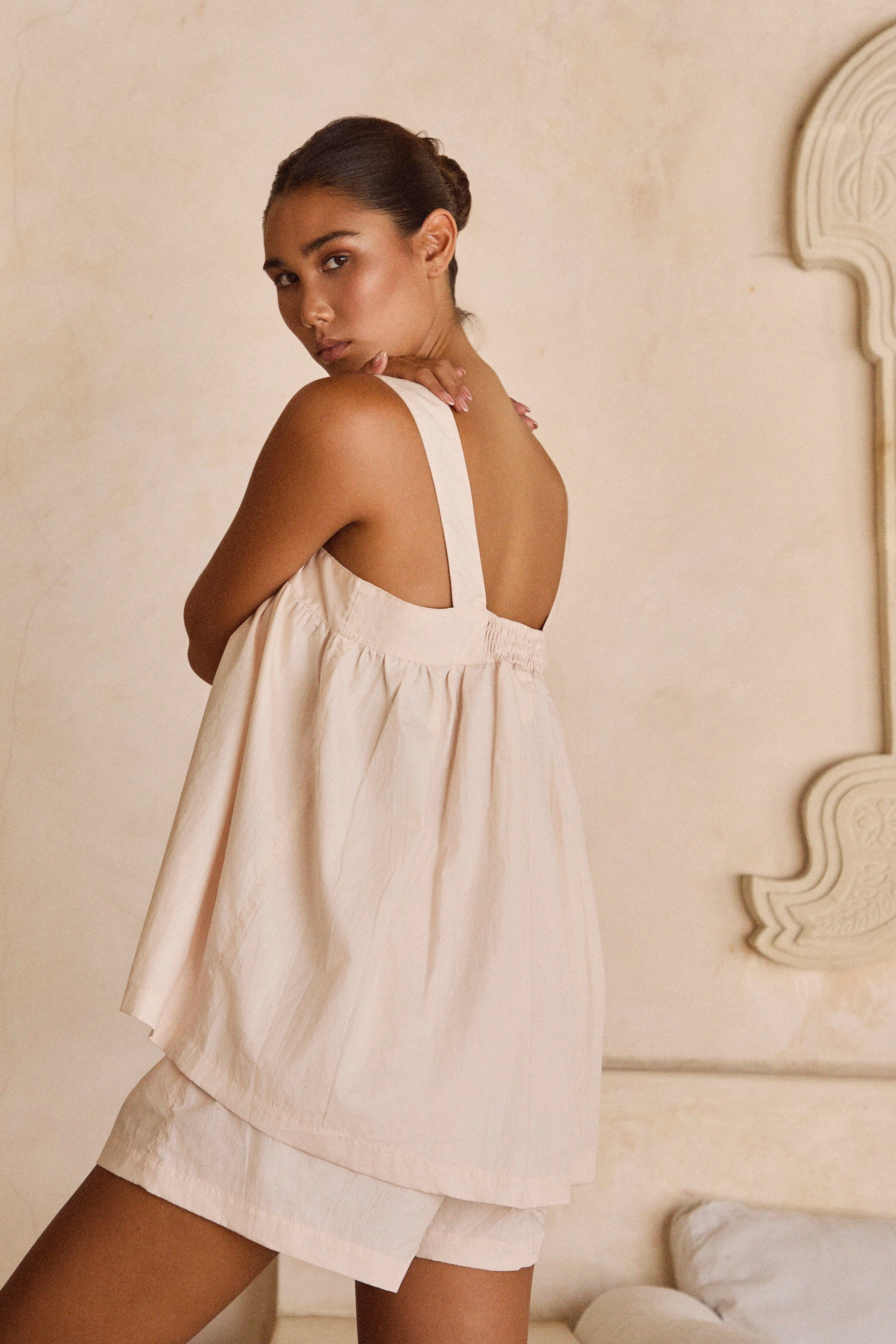 Suzie Sleep Set - Cotton - Nude Blush