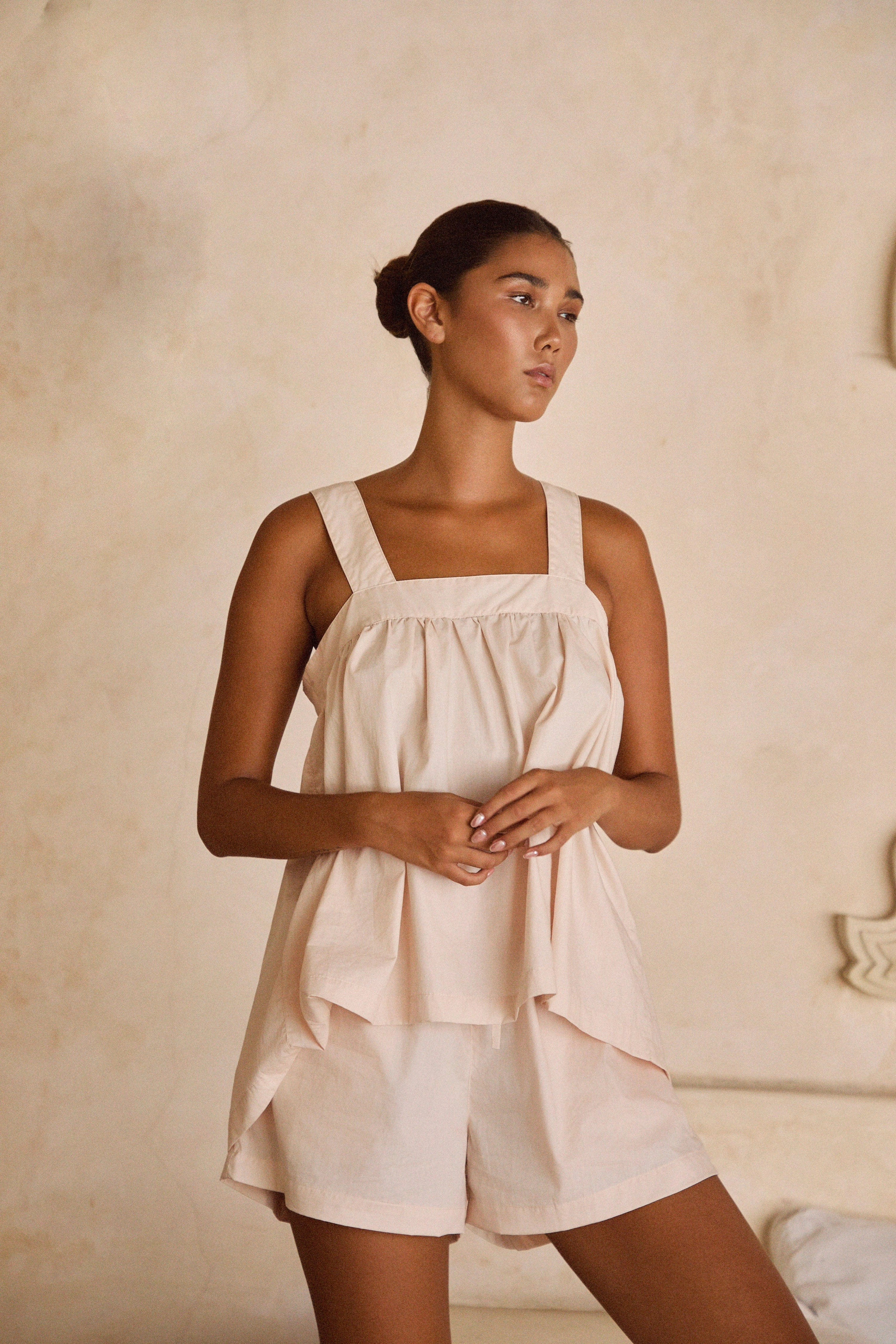 Suzie Sleep Set - Cotton - Nude Blush