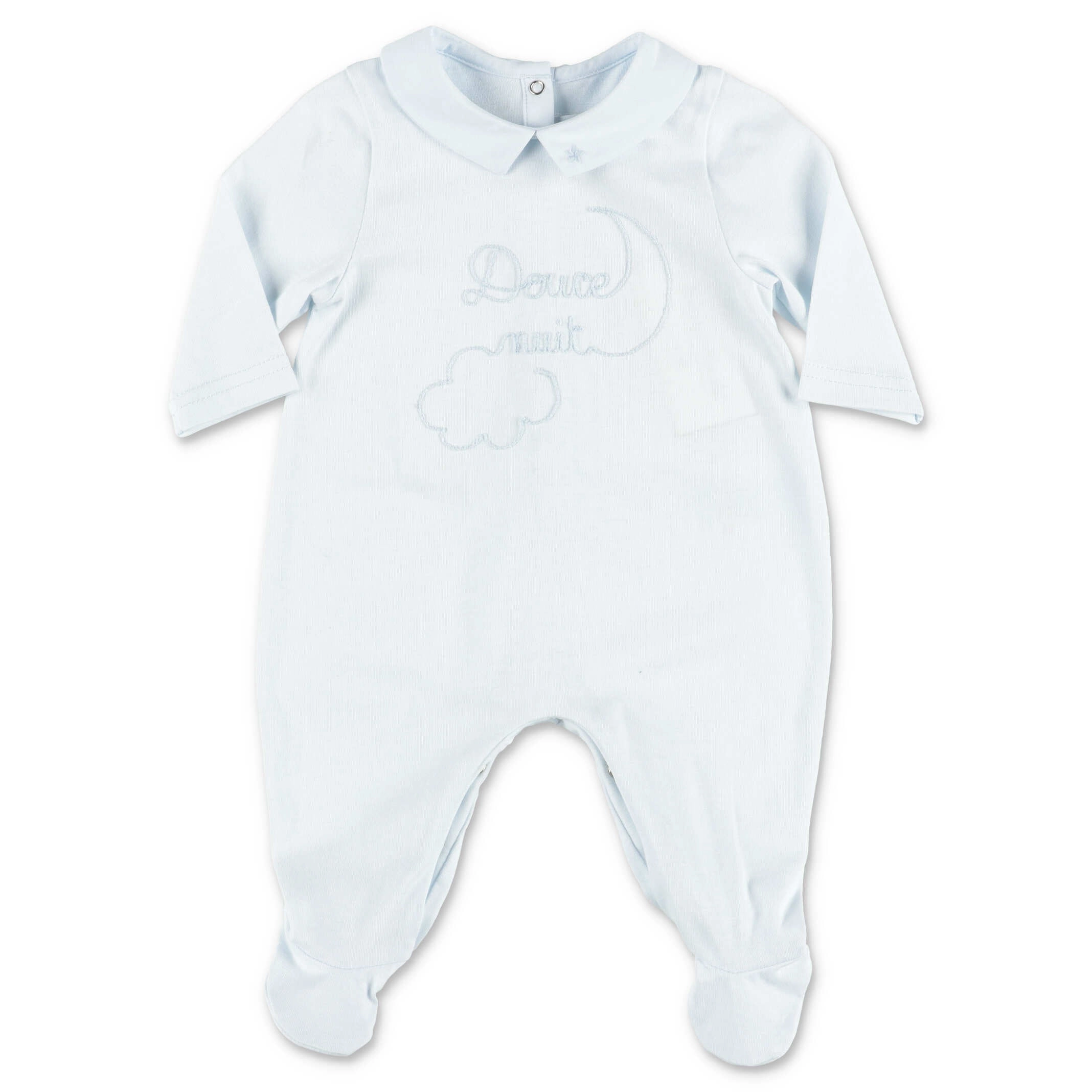 Tartine et Chocolat Slogan Embroidered Ruffled Bodysuit