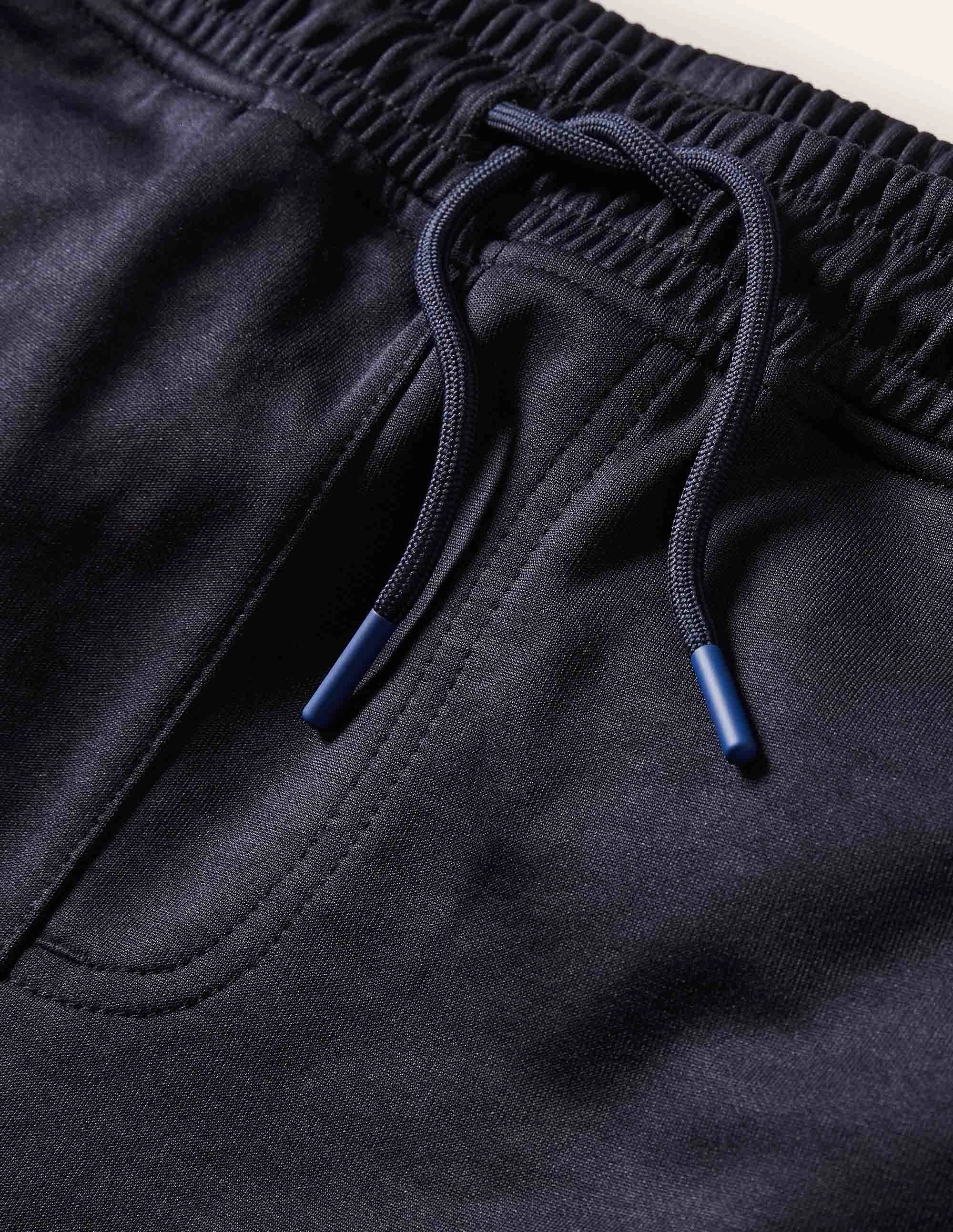 Track Jogger Shorts-Navy Colour block