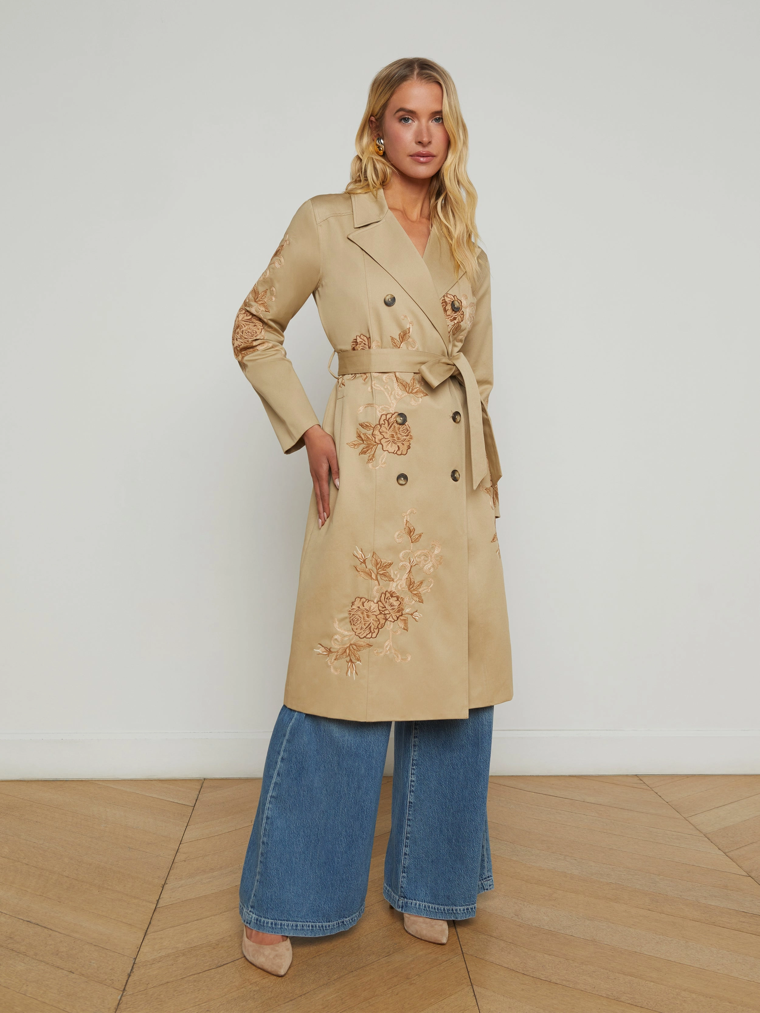 Venus Embroidered Trench Coat