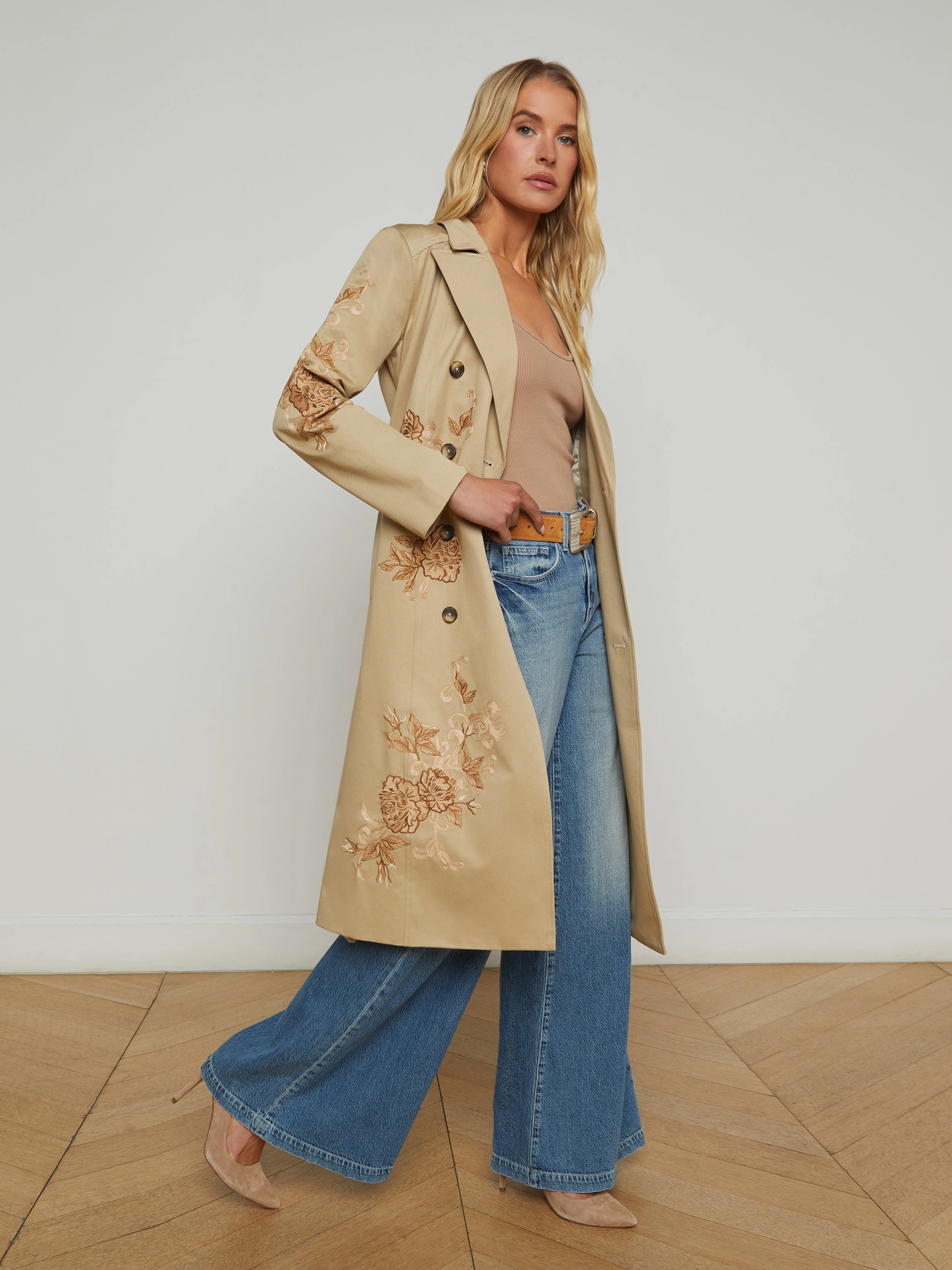 Venus Embroidered Trench Coat