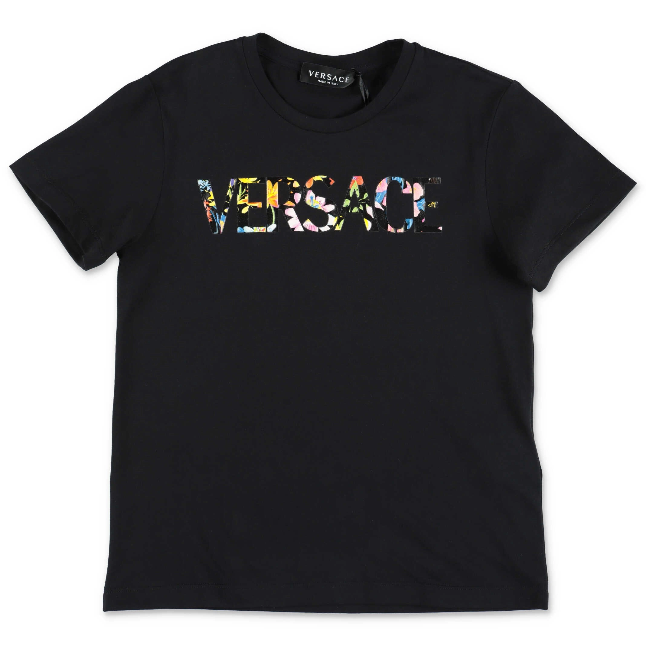 Versace Kids Logo Printed Crewneck T-Shirt