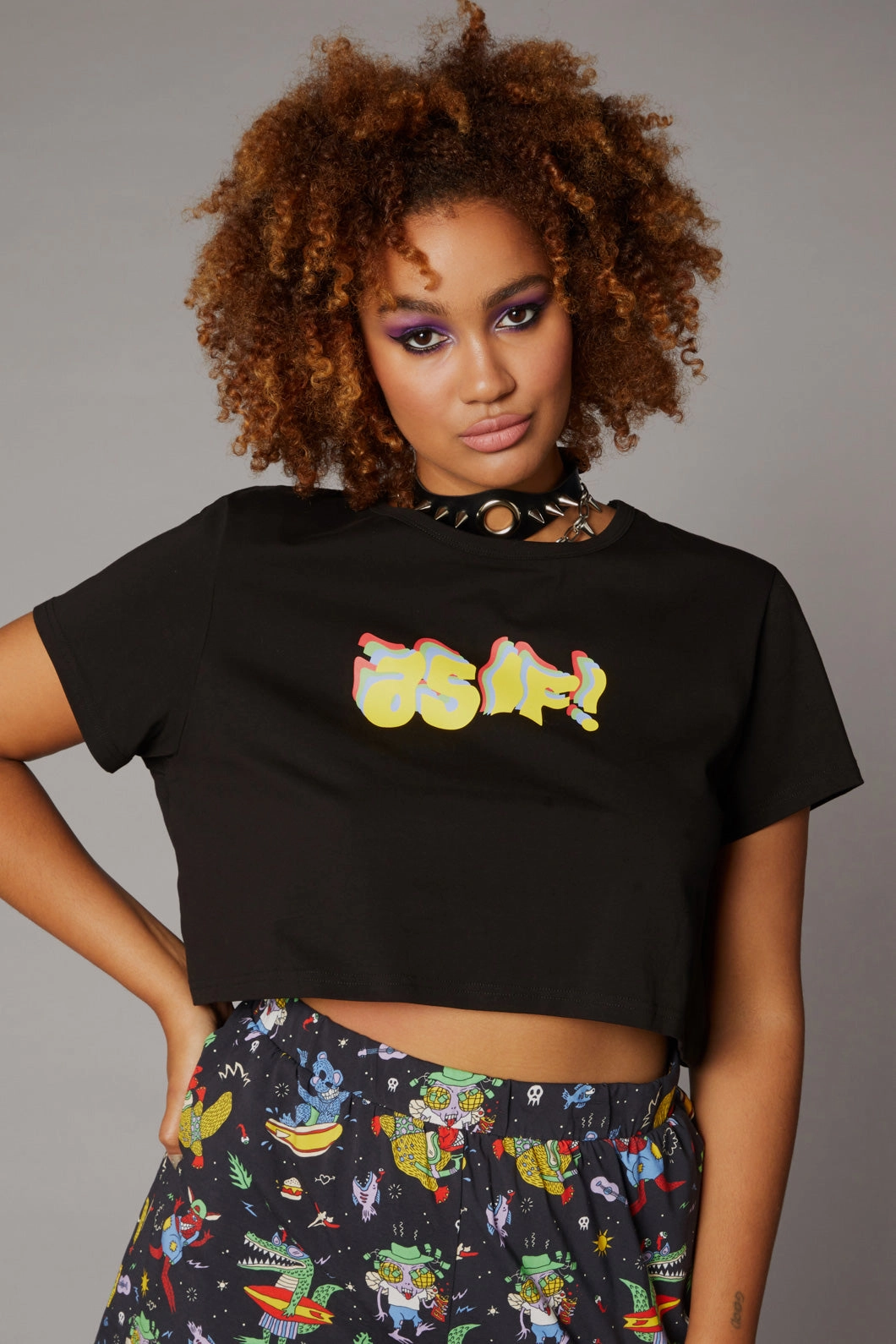 Warped Logo Print Tee