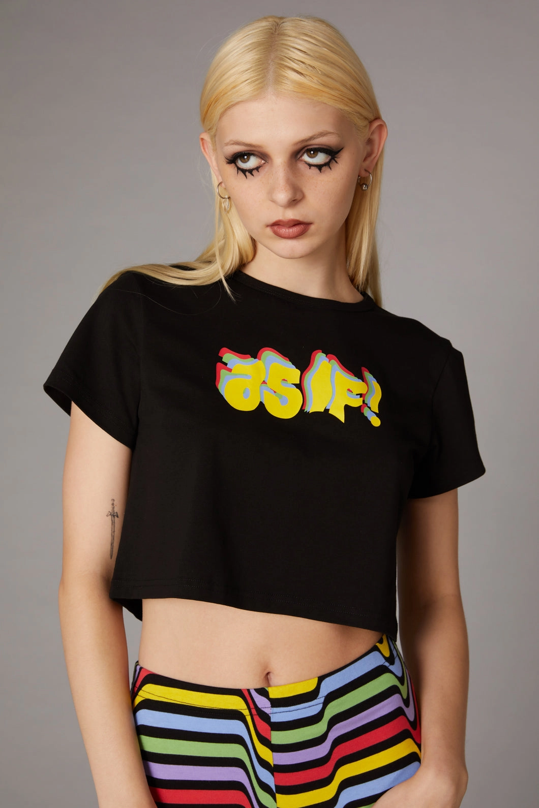 Warped Logo Print Tee