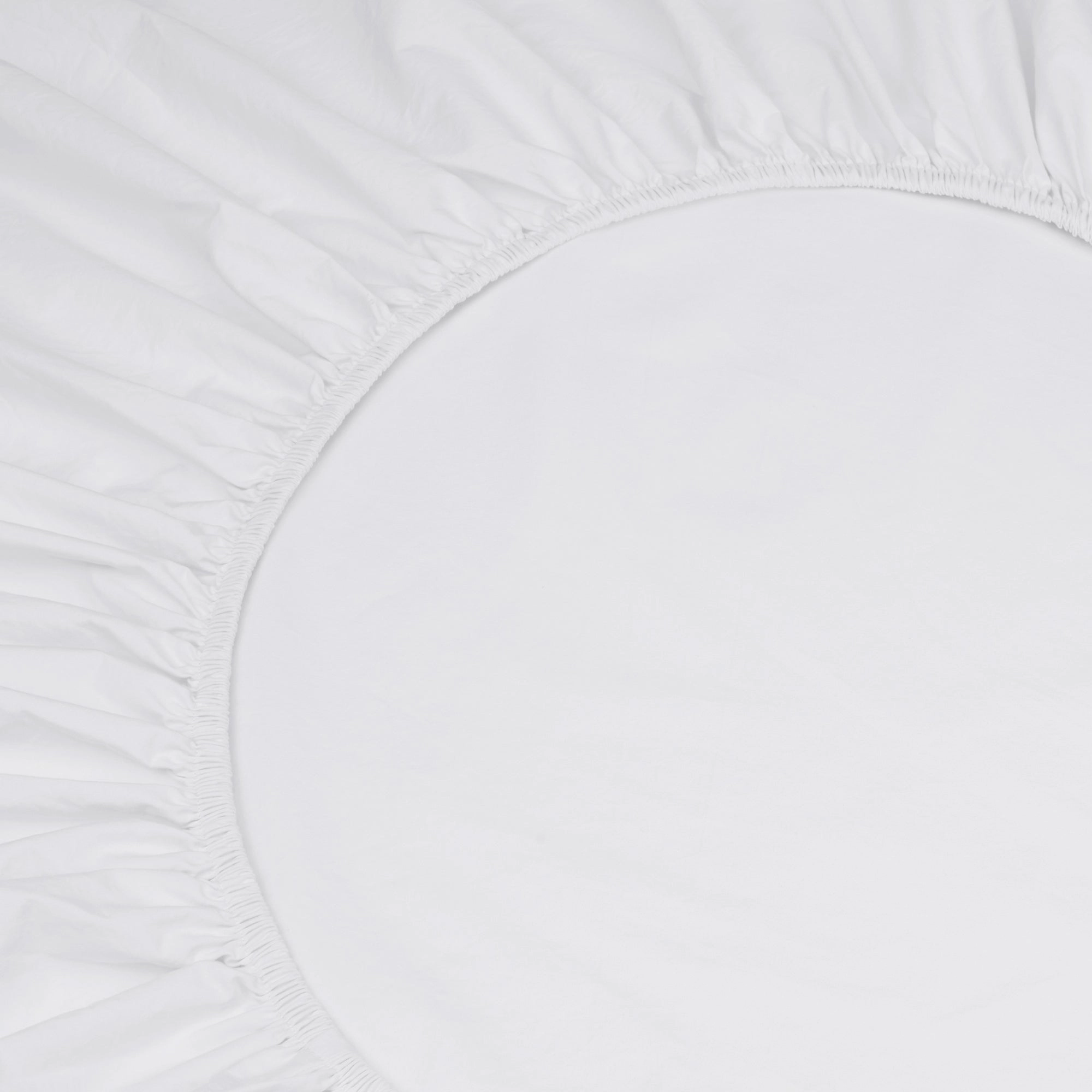 White Washed Cotton Percale Fitted Sheet