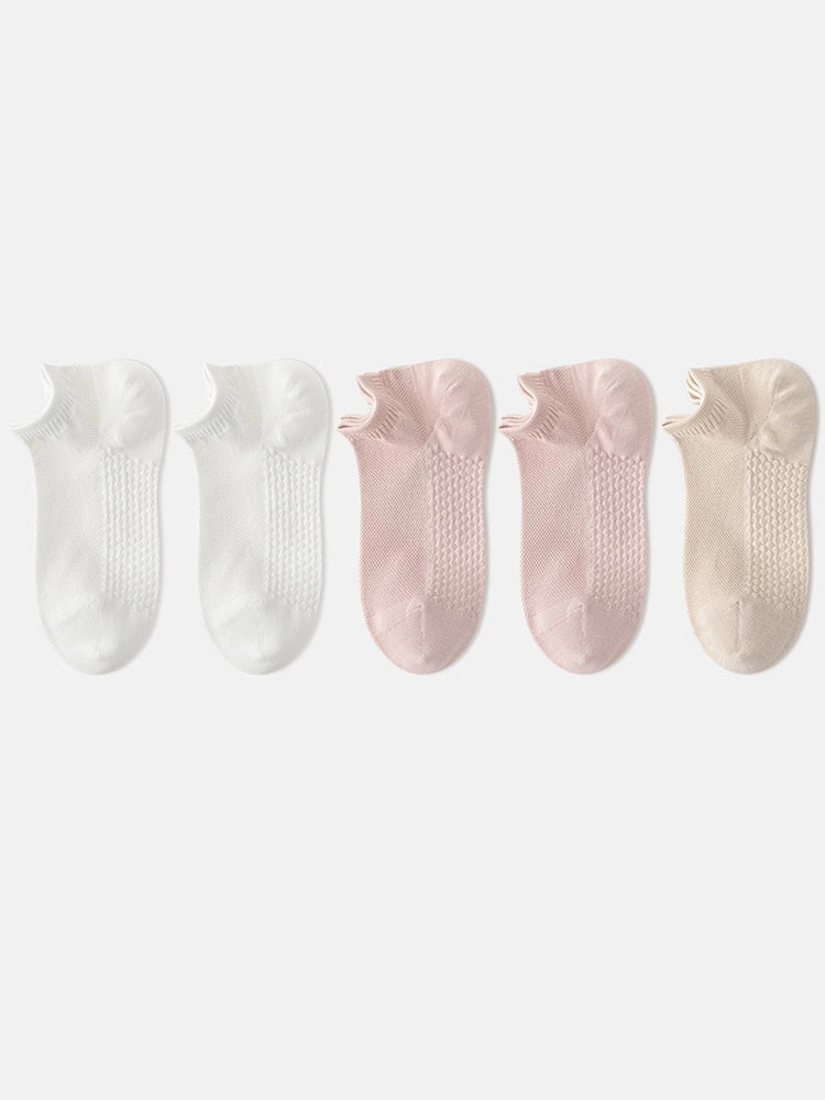 Women's 5-Pack Invisible Comfort Ankle Socks