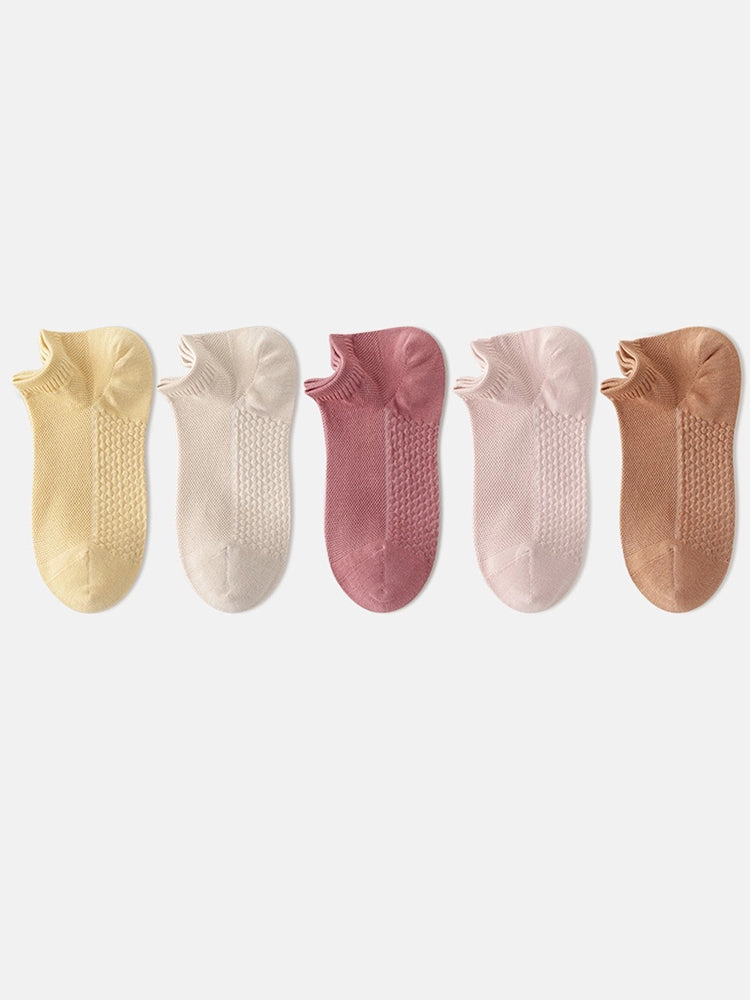 Women's 5-Pack Invisible Comfort Ankle Socks